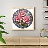 Flower Glass Painting - 11CT Stamped Cross Stitch 40*40cm/15.75*15.75in(glass painting cross stitch) tapestrymarket