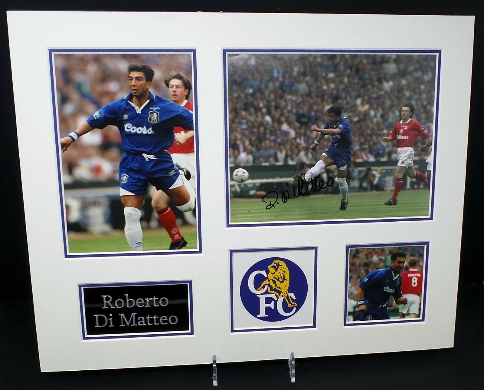 Roberto Di MATTEO Signed & Mounted Chelsea Photo Poster painting 20x16 Display AFTAL RD COA