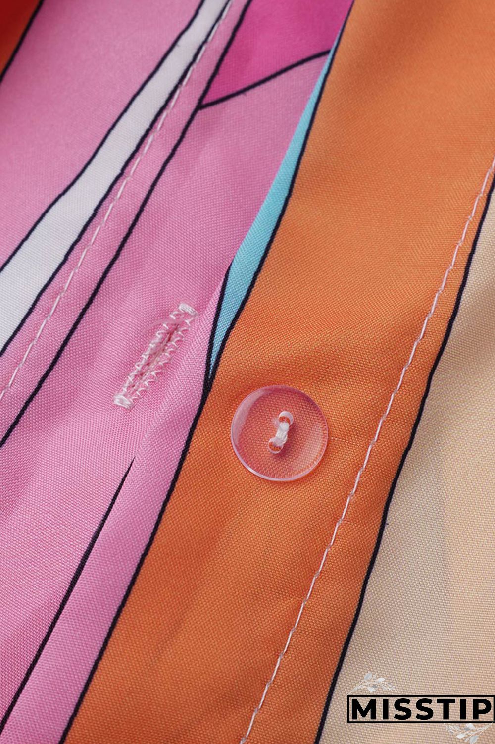 Pink Fashion Casual Print Bandage Patchwork Turndown Collar Plus Size Tops