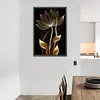 >SALE<5D DIY Diamond Painting Kits Black Gold Flowers Leaves Full Round Drill Art