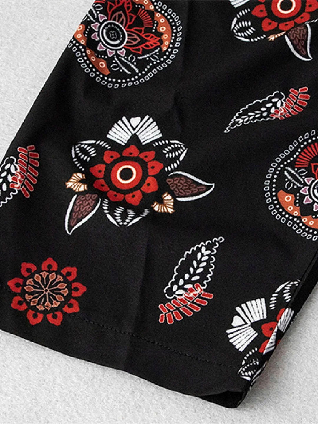 Black Beach Floral Shirts & Tops