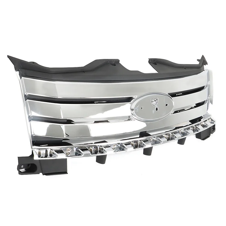 SEBLAFF Front Bumper Upper Grille Chrome Radiator Grill Assembly Replacement for 2007 2008 2009 2010 Edge