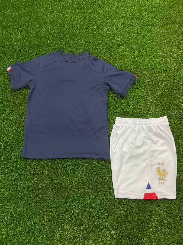 2022 FIFA World Cup France Home Football Shirt Kids Size