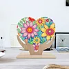  5D DIY Special Shape Diamond Painting Wooden Heart Shape Desk Ornament Decor Kit