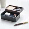EDC Tray Box with Authentic Wood Magnetic Swivel Lid, Desk, EDC Gear Organizer, Home Office, Desk Accessories