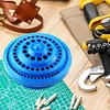 100 Holes Drill Bit Holder Round Shape 360 Degree Rotating for Drill Bit Storage