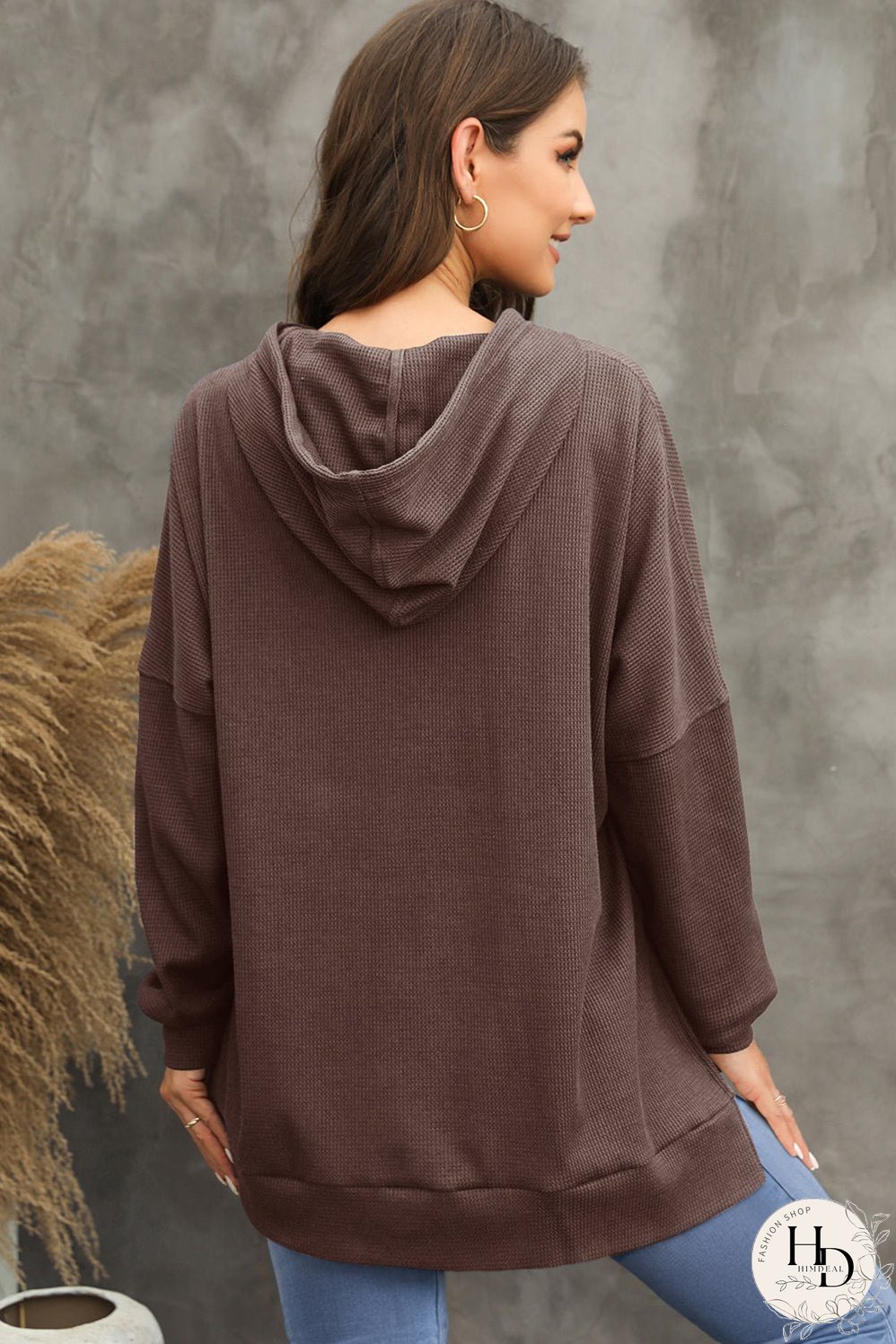 Warm Waffle Knit Hoodie