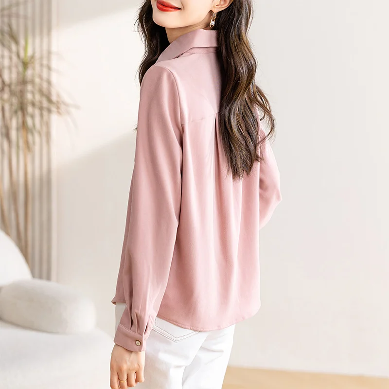 Woherb Korean Version Add Thick Grinding Hair Loose Show Thin Long Sleeve Shirt Female Autumn Winter New Can Wear Lapel Fashion Temperament Jacket-Outfit Ideas