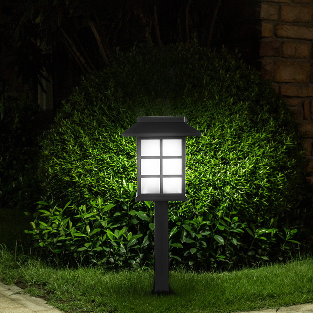 

2pcs LED Solar Square Grid Lights Waterproof Lawn Stake Lamp Garden Decor, Warm light, 501 Original