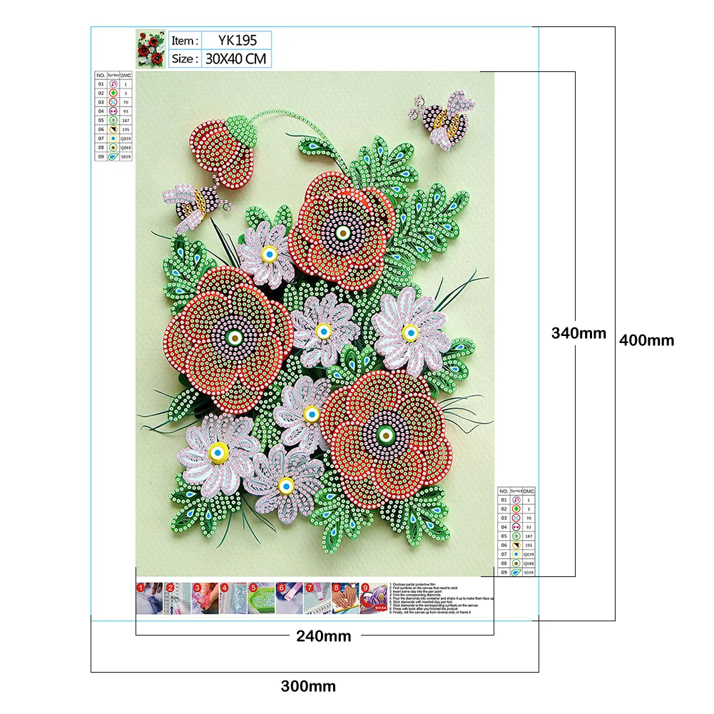 Diamond Painting - Special Shaped Drill - Flower(30*40cm)