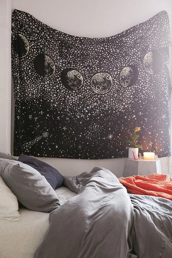 The Moon Tapestry Wall Hanging Galaxy Night Sky Psychedelic Wall Tapestry Mandala Wall Cloth Tapestries Wall Carpet Beach Towel
