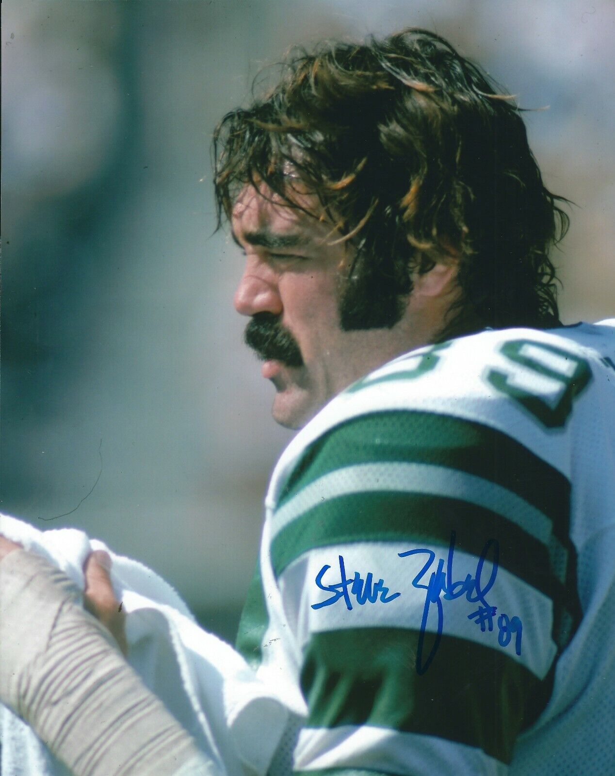 Autographed STEVE ZABEL 8X10 Philadelphia Eagles Photo Poster painting with COA