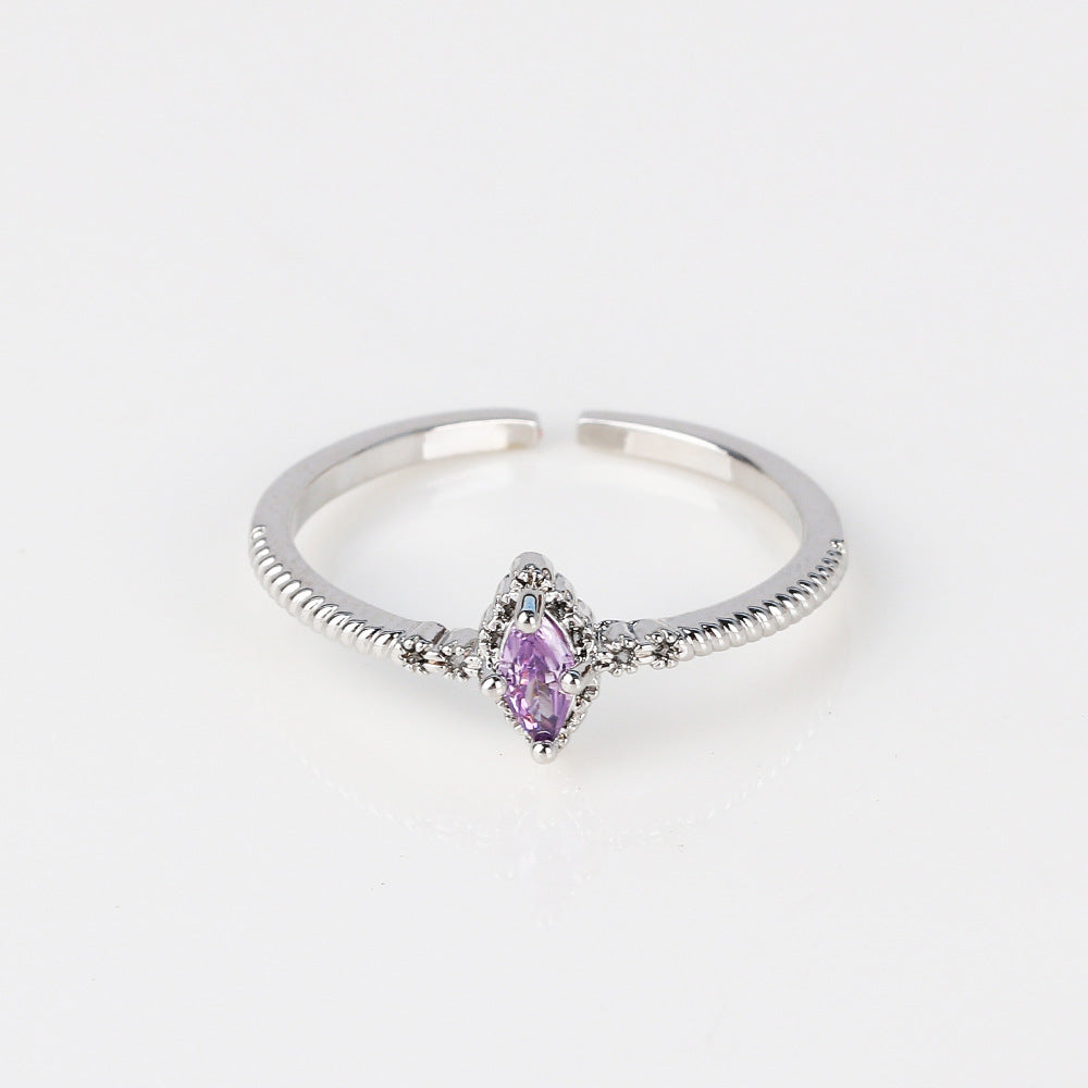 IG Style Women Crown Heart Circle Copper Electroplating Rings