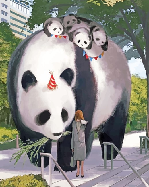 

Giant Pandas – Paint By Numbers - 40*50CM, 501 Original