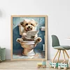 Dog Toilet-11CT Stamped/Counted Cross Stitch 40*50cm/15.75*19.69in