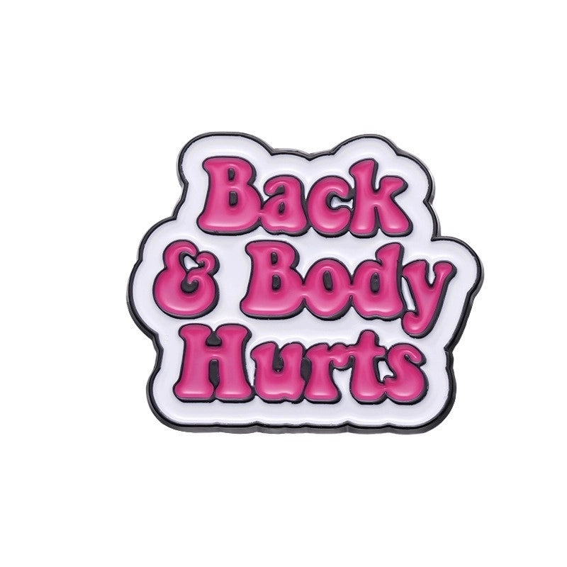 Minimalist Classic Style Pin Letter Color Block Alloy Stoving Varnish Unisex Brooches