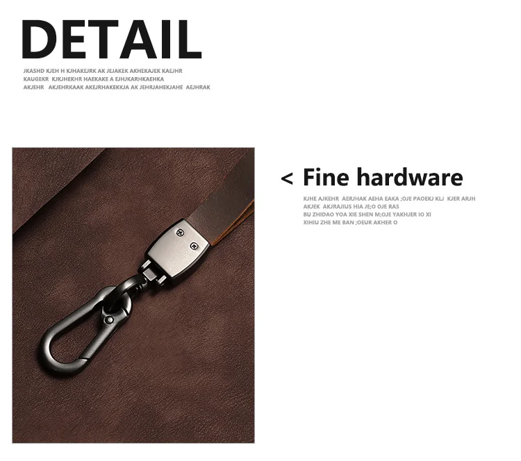 🔥Hot sale🔥Exclusive logo🔥Car anti-lost genuine leather alloy keychain