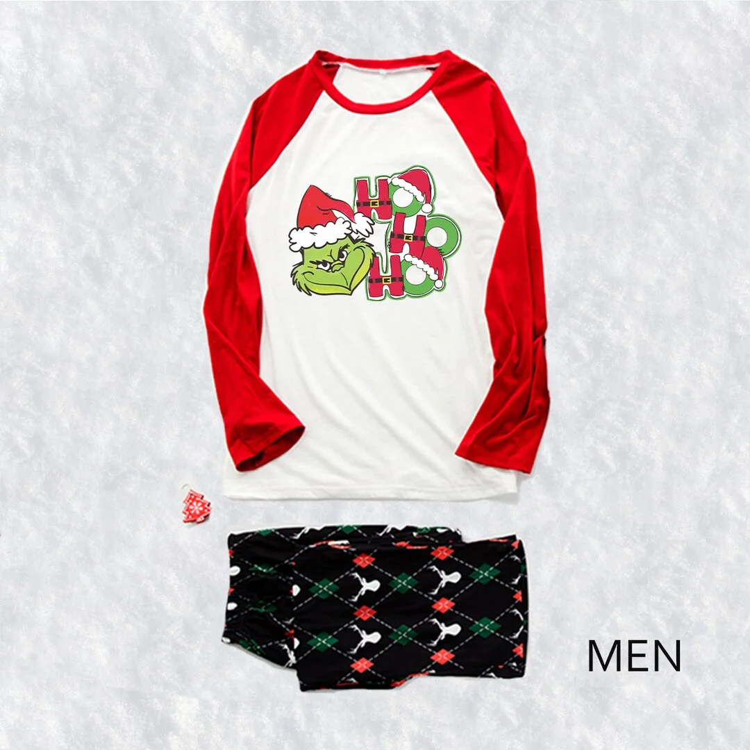 Family Christmas Elf Print Pajamas Sets
