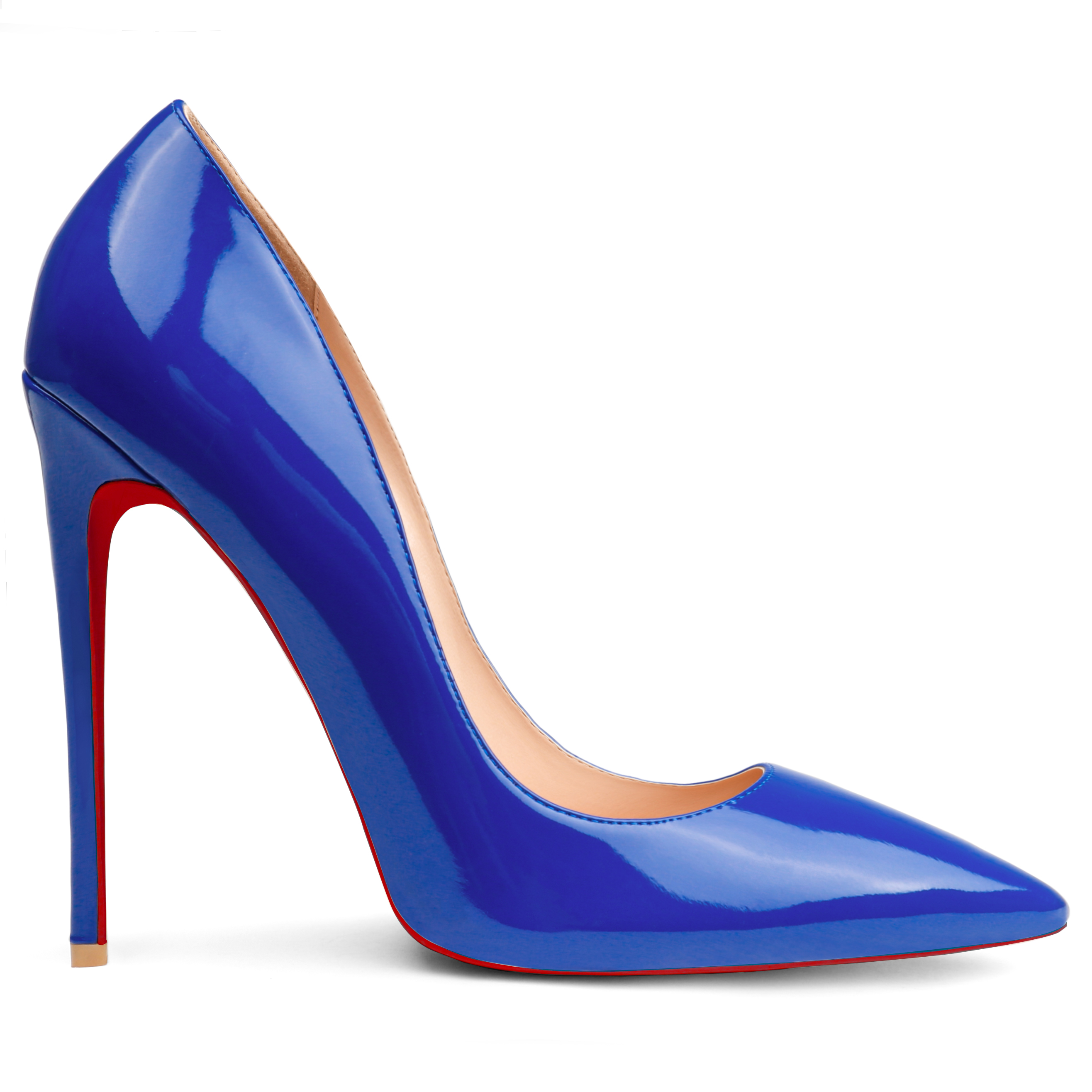 120mm Red Bottom Women's Pointed Toe Party Wedding High Heels-MERUMOTE