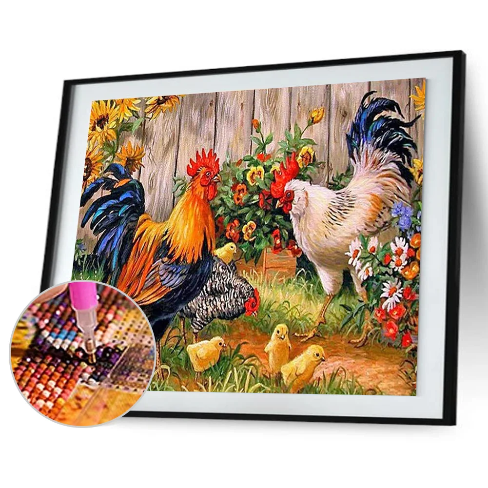Diamond Painting - Full Round Drill - Chicken(40*30cm)