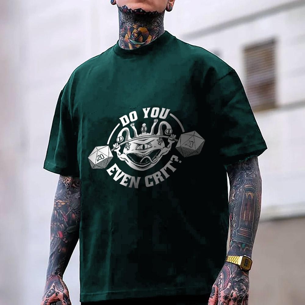DO YOU EVEN CRIT MONSTER GRAPHIC PRINT T-shirt