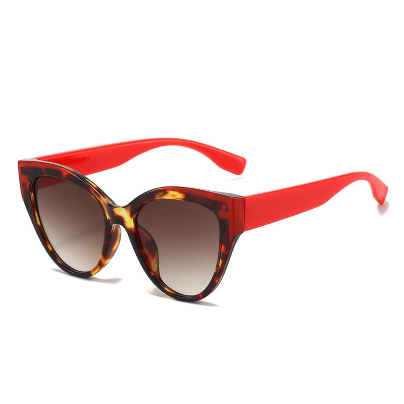 Casual Minimalist Color Block Solid Color Ac Cat Eye Full Frame Women's Sunglasses