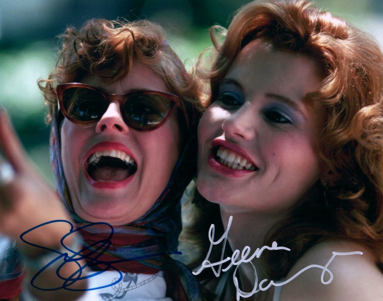 Geena Davis Susan Sarandon signed 8x10 Photo Poster painting with COA autographed Pic very nice