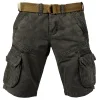 Men's Outdoor Vintage Washed Cotton Washed Multi-pocket Tactical Shorts by Inlyline