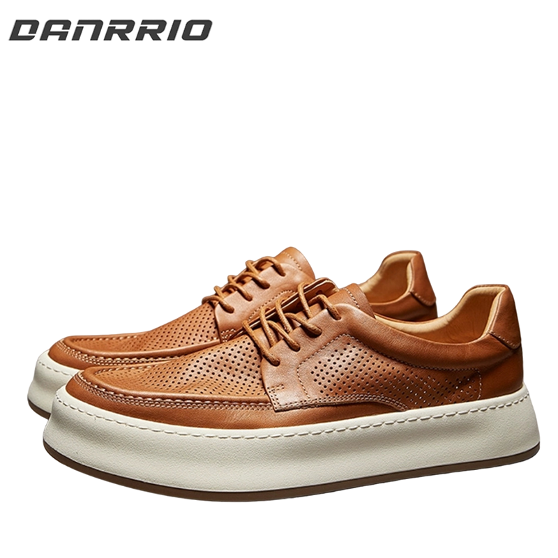 DANRRIO Low-top Handmade Retro British Style Horsehide Business Casual Loafers DANRRIO.COM DANRRIO