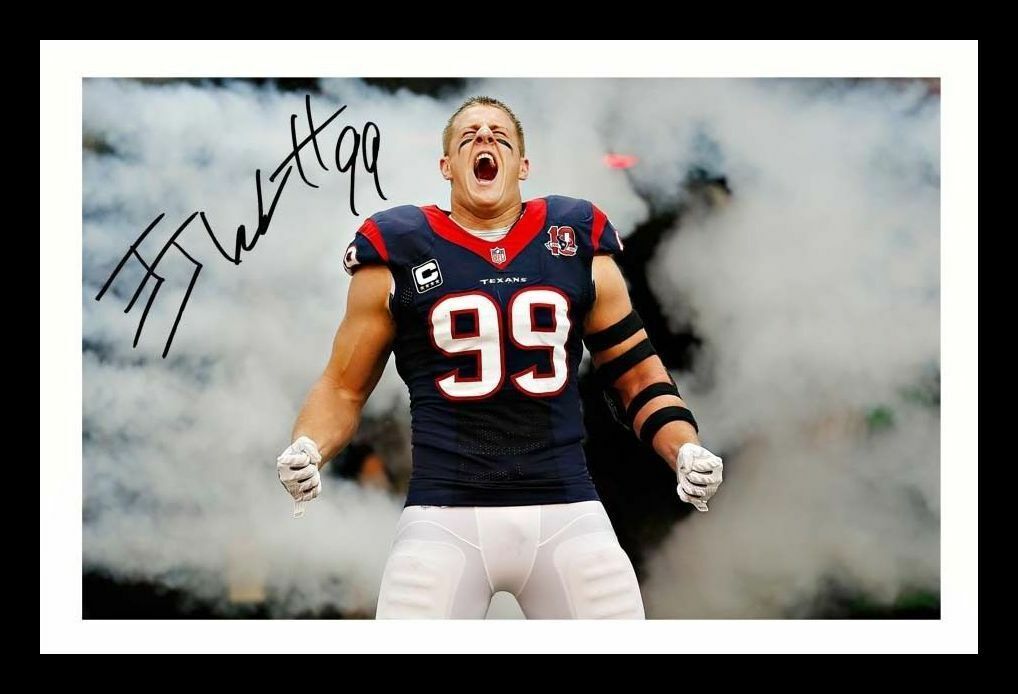 JJ Watt - Houston Texans Autograph Signed & Framed Photo Poster painting