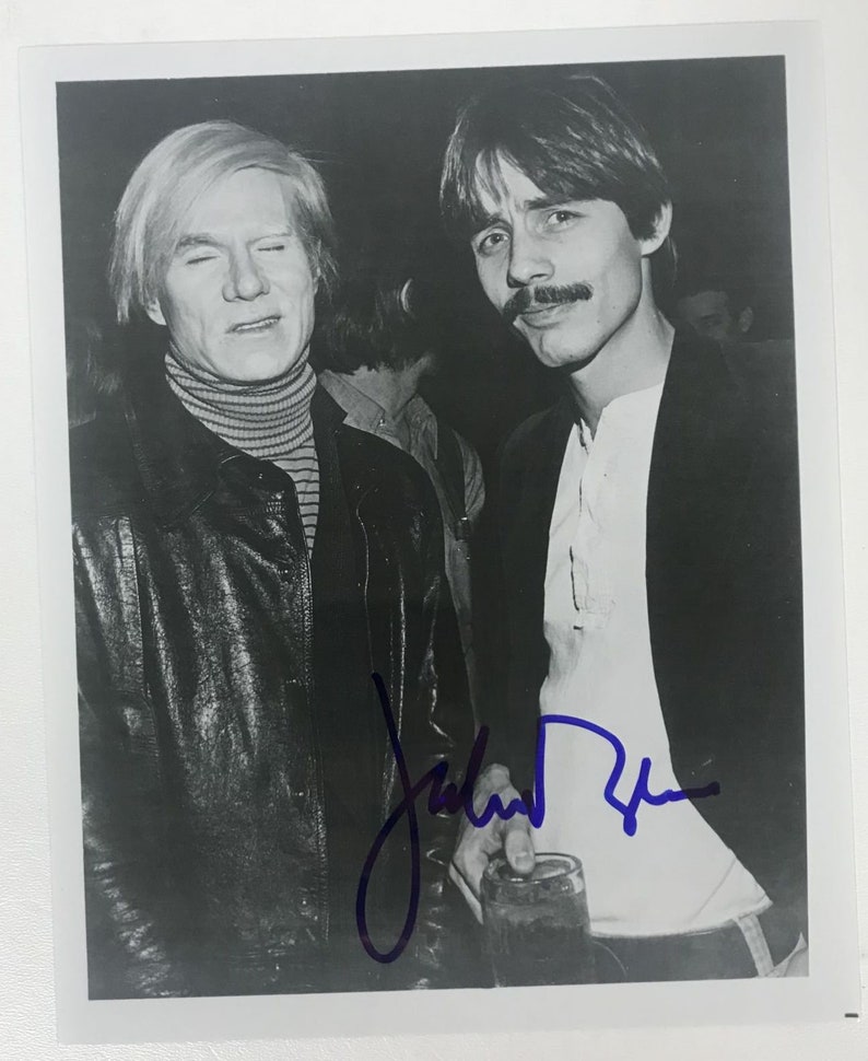 Jackson Browne Signed Autographed Glossy 8x10 Photo Poster painting w/ Andy Warhol - COA Matching Holograms