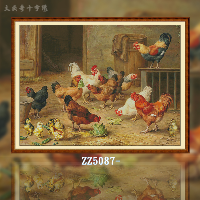  [ZZ5087-Cuckoo Chicken]  Painting Fairy Cross Stitch