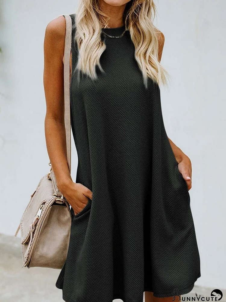 Black Crossed Back Knit Mini Dress with Cut-out Detail