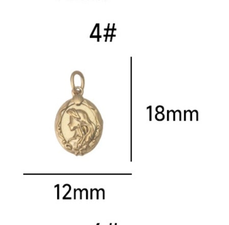 1 Piece Titanium Steel Devil’s Eye Heart Shape Rose Pendant