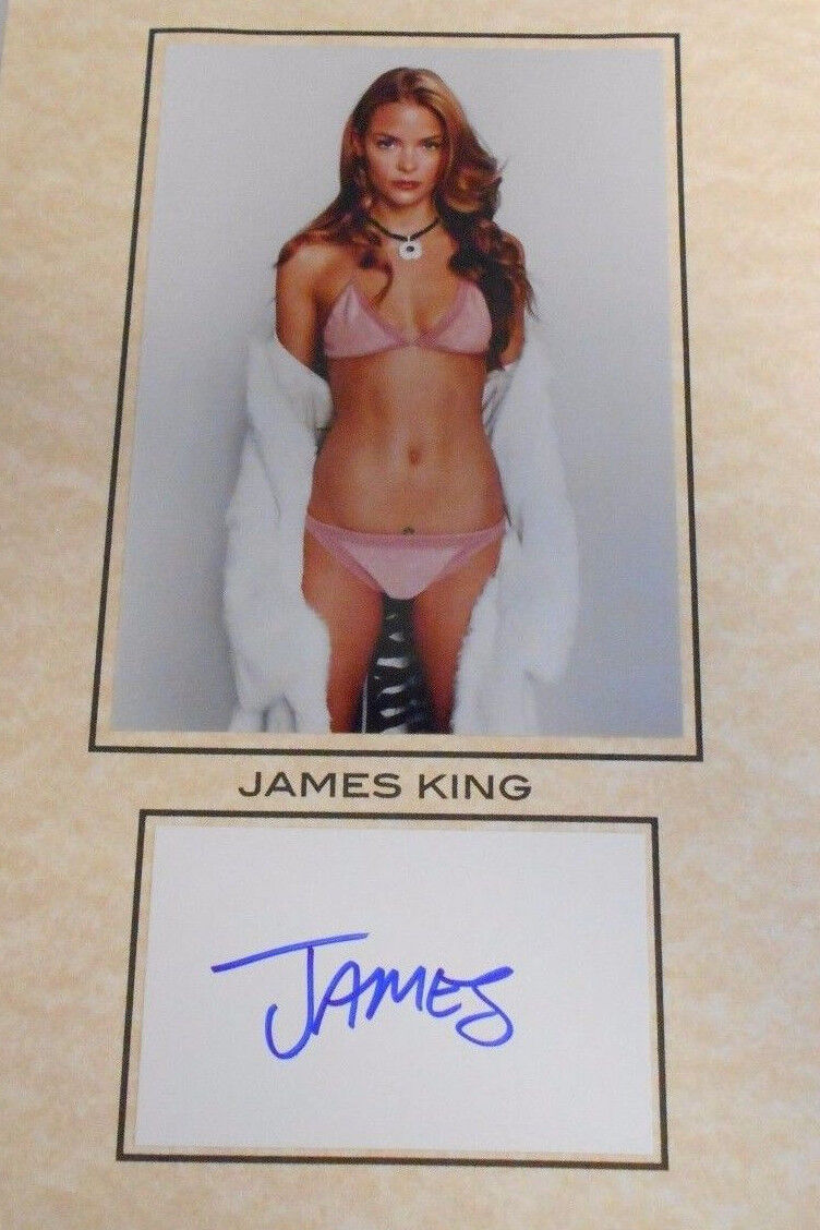 JAIME KING * HAND SIGNED CARD W/Photo Poster painting - 8.5 X 11 TOTAL SIZE W/COA