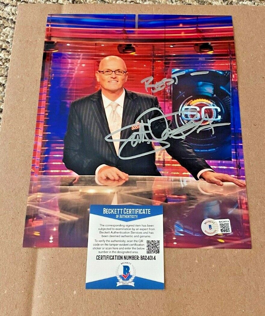 SCOTT VAN PELT SIGNED ESPN SPORTSCENTER 8X10 Photo Poster painting BECKETT CERTIFIED BAS ESPN