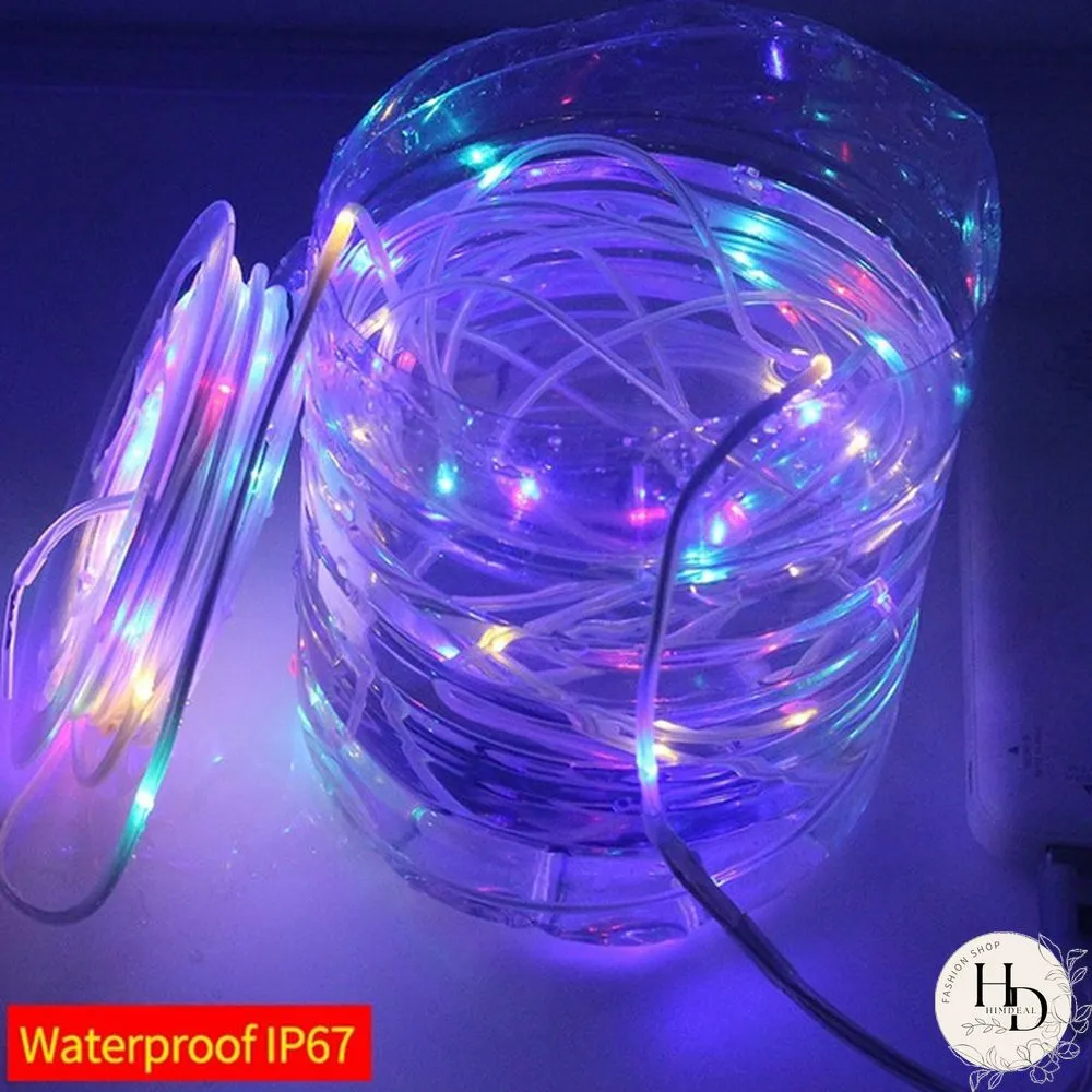 10M 100LED Solar Rope Tube for Garden Lights Waterproof IP67 50LED Solar Powered Lamp Christmas Wedding Lamp Outdoor String Light