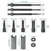 12PCS Motorcycle Bearing Puller Set w/Collets 9-23mm Inner Bearing Extractor Kit