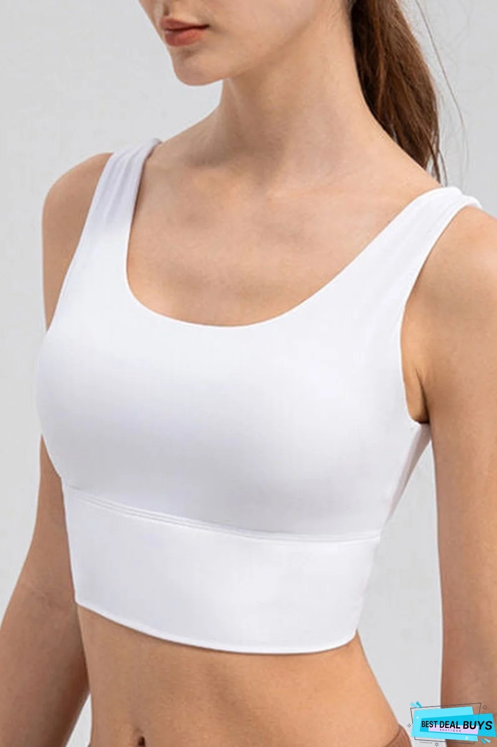 Scoop Neck Wide Strap Active Tank