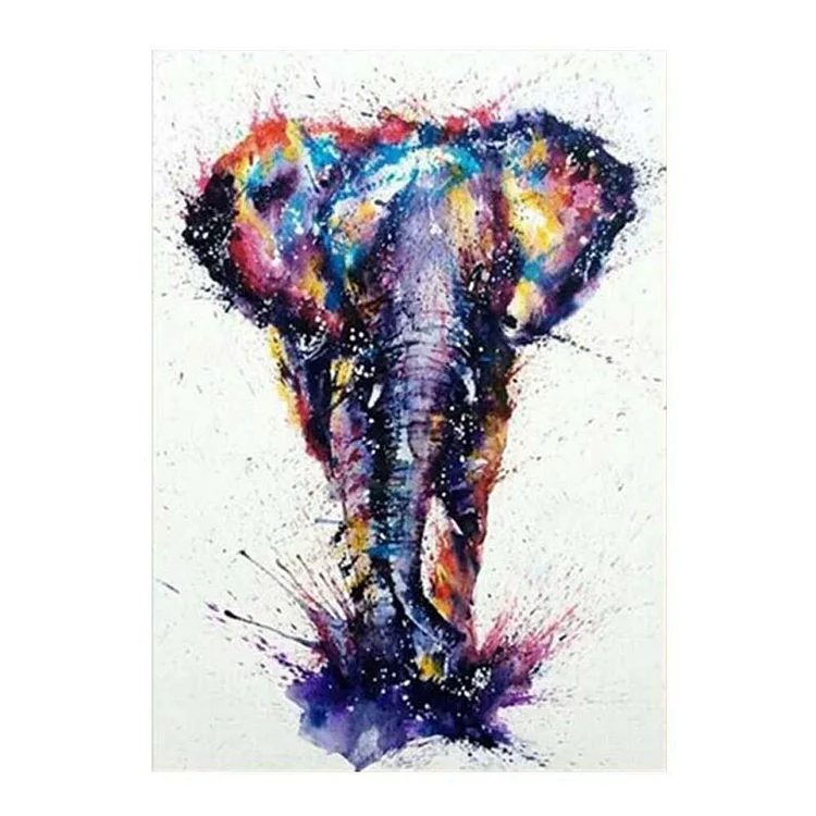 Elephant Paint - Partial Round Drill Diamond Painting - 30x40cm(Canvas)