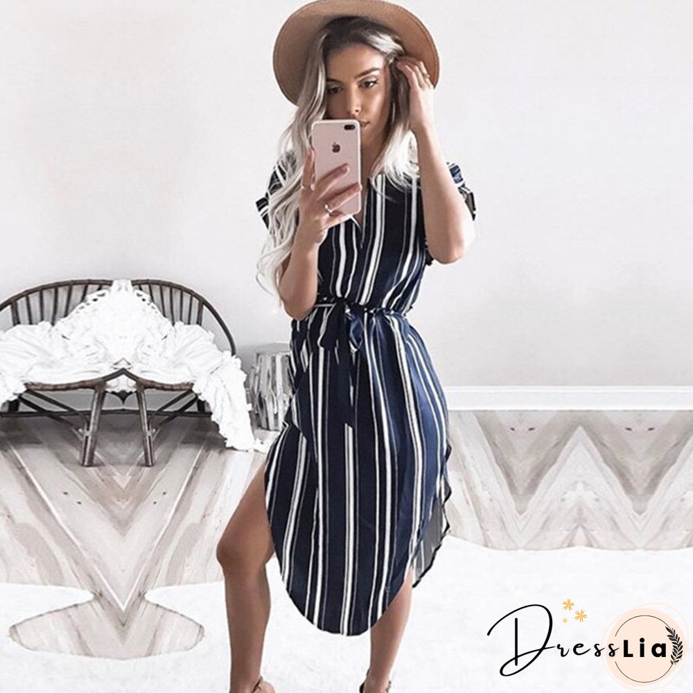 Striped Female Pencil Dress