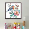 Robin-11CT Stamped Cross Stitch Bead Embroidery 36*36cm/14.17*14.17in tapestrymarket