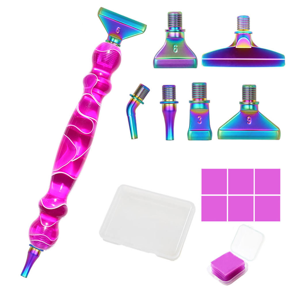 (Purple)Diamond Painting Metal Point Drill Pen Diamond Painting Kits DIY Art Crafts gbfke