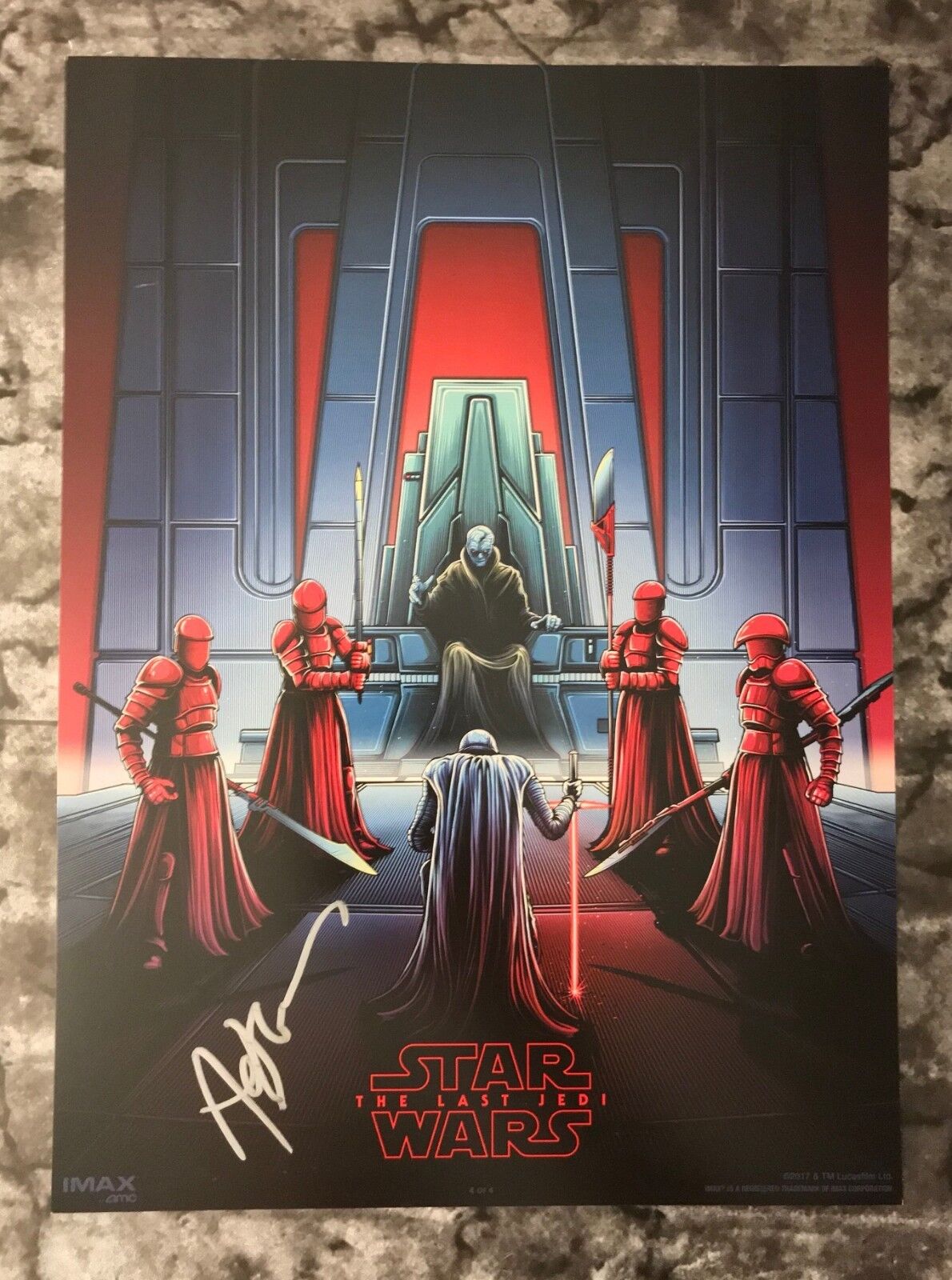 GFA Star Wars the Last Jedi * ANDY SERKIS * Signed 9.5x13 Poster MH1 COA