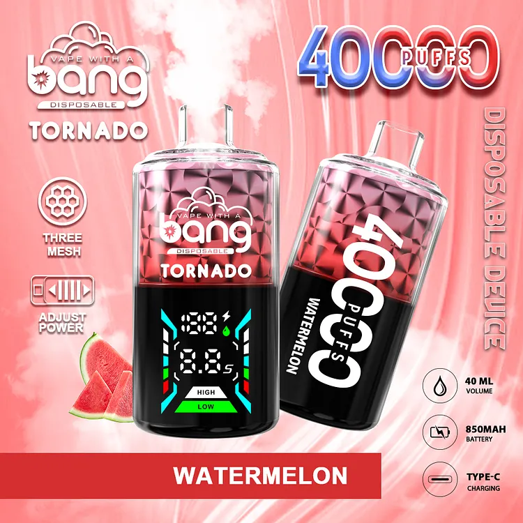 Bang Tornado 40000 40K Puffs Large Smoke LED Display mysite www.vapeshoppromax.com