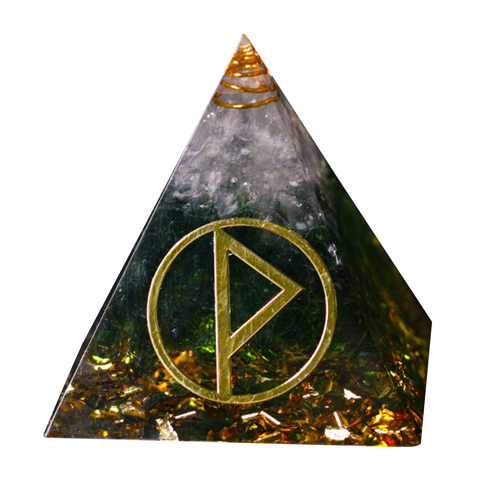 

6cm Natural Orgonite Pyramid Chakra - Joy, 501 Original