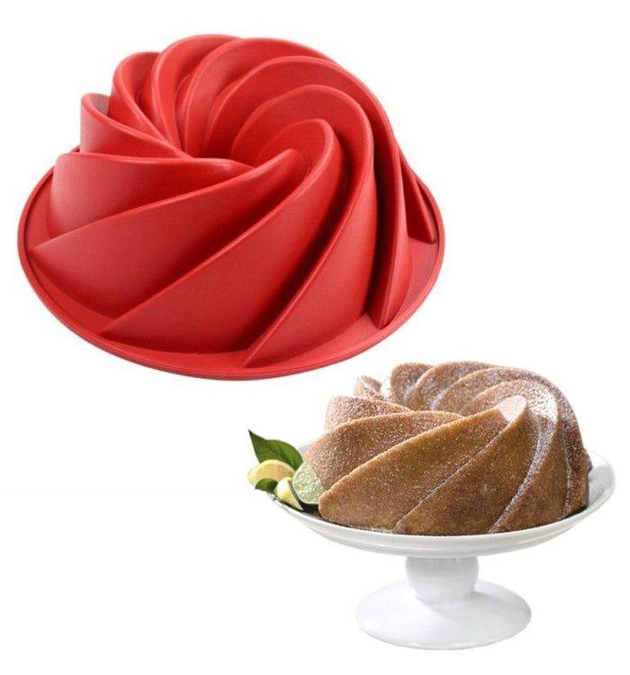 Large Spira Bundt Shaped Silicone Cake Mould Cake Pan
