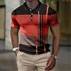 Gioiacombo™ Polo da uomo a maniche corte a blocchi di colore alla moda
