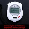 Digital Stopwatch Chronograph Sports Timer Stop Watch (White/ 100 Tracks)