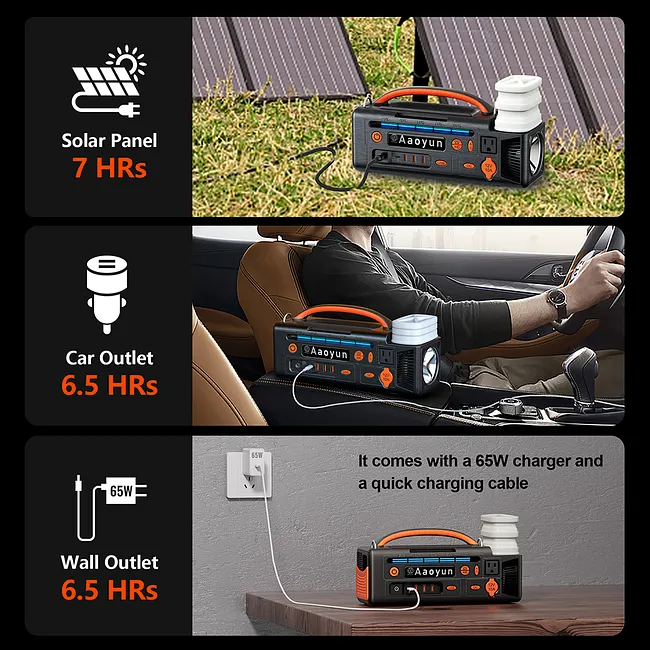 AOY-320Portable Power Station | 300W Pure Sine Wave Inverter